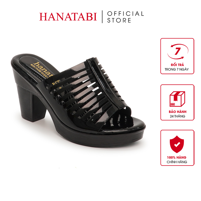 Dép Cao Gót Nữ Hanatabi Đế Pu Nhẹ Cao 9cm Mã HNDE9F819