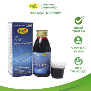 Siro mệnh môn thủy pqa giúp hỗ trợ bồi bổ thận âm, mạnh gân cốt và tăng cường sức khỏe hộp 125ml