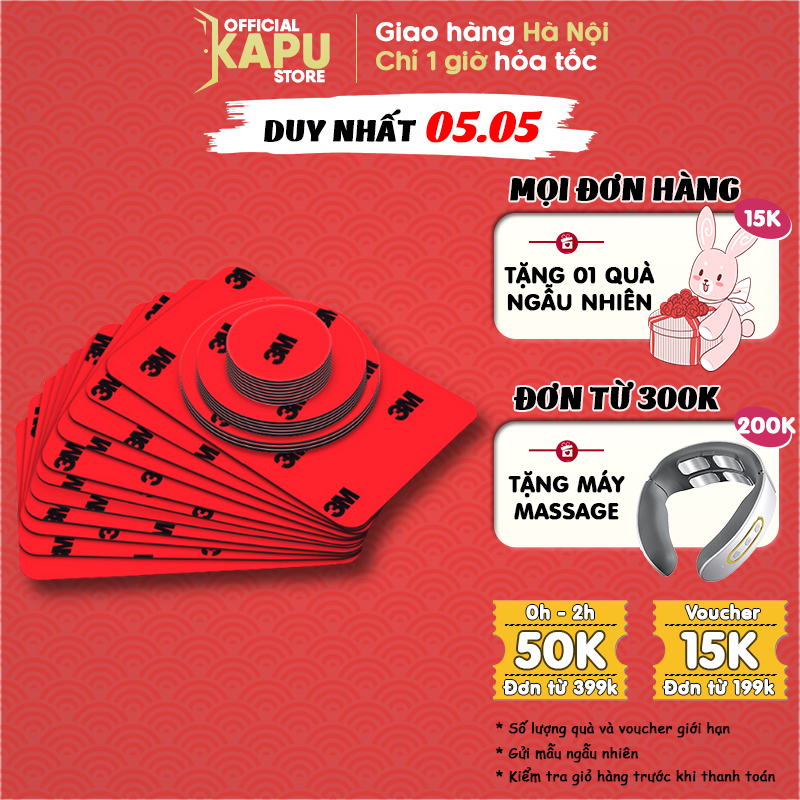 10 miếng dán 2 mặt KAPU cực dính, tiện lợi dễ sử dụng, dính hầu hết được các vật nhỏ hơn 2kg