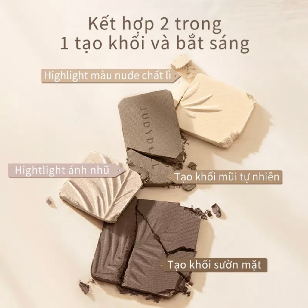 Bảng phấn bắt sáng và tạo khối JUDYDOLL Tự nhiên Lâu trôi Chống nước 9g