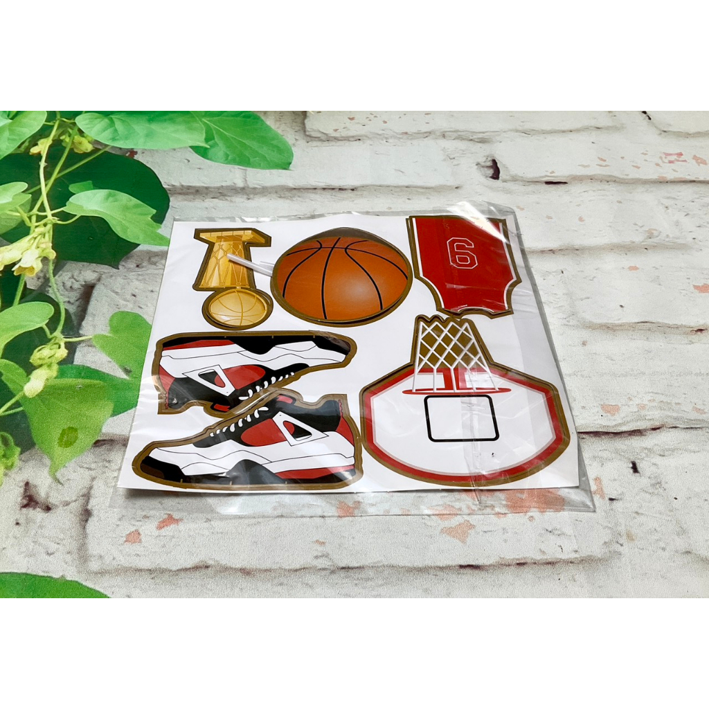 Set cắm bóng rổ trang trí bánh