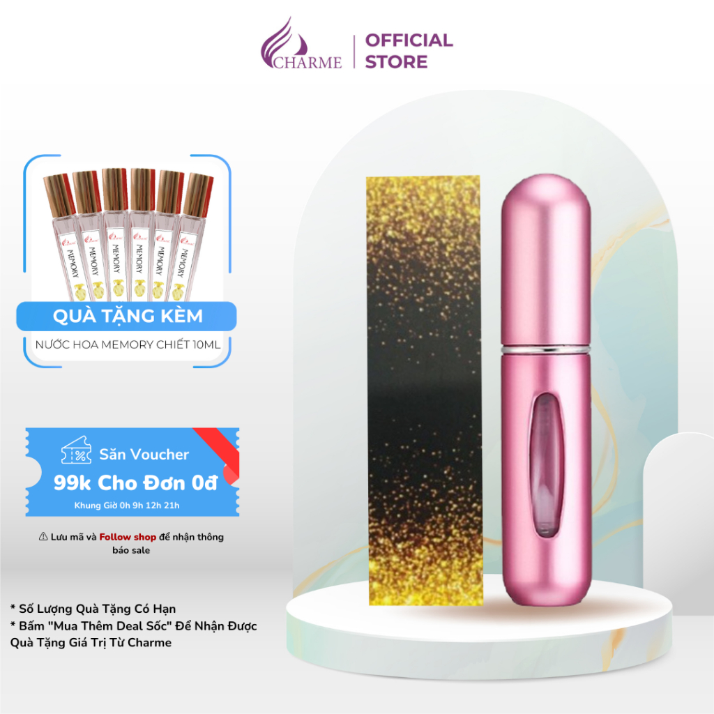 Nước hoa nữ cao cấp, Charme GoodGirl, ống chiết du lịch mini, đem đến cảm giác ly kỳ, huyền bí, 5ml