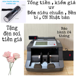 Máy đếm tiền hoshico 4700 máy đêm tổng tiền mini ,phát hiện tiền giả UV,chia mẽ theo số tờ japan 2023