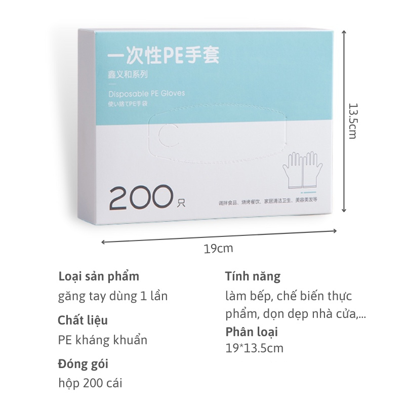 Găng Tay Nilong Dùng 1 Lần Trong Suốt Siêu Dai , Tiện Dụng , An Toàn Bảo Vệ Da Tay 88386 THẾ GIỚI TIỆN ÍCH