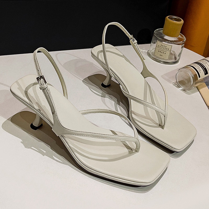 Giày sandal cao gót nữ đế nhọn 5-7 phân quai kẹp ngón kiểu dáng basic hottrend mùa hè 2023 VINA STORE mã Z8