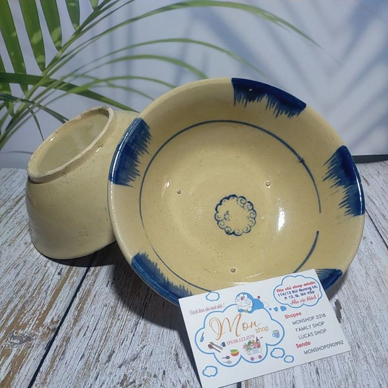 Tô Đá Hoạ Tiết Cổ (Size Nhỏ 17*5,5cm) Đồng mẫu chén bánh bèo xưa.[Hàng Hiếm Khách Hỏi]