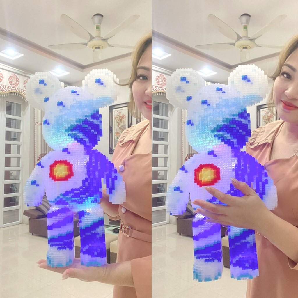Gấu Mặt Trời Đồ Sưu Tầm Bearbrick Hệ Mặt Trời Đồ Chơi Lắp Ráp Cho Bé