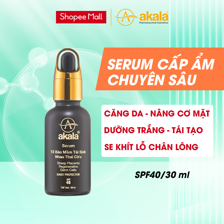 Serum Face Dưỡng Trắng - Nuôi Dưỡng Tế Bào - Tái Tạo - Chống Lão Hoá akala ( Serum Tế Bào Mầm Tái Sinh Nhau Thai Cừu )