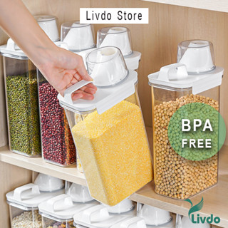 Hộp đựng hạt ngũ cốc gạo đỗ nhựa PET không BPA kín khí tránh ẩm mốc côn trùng