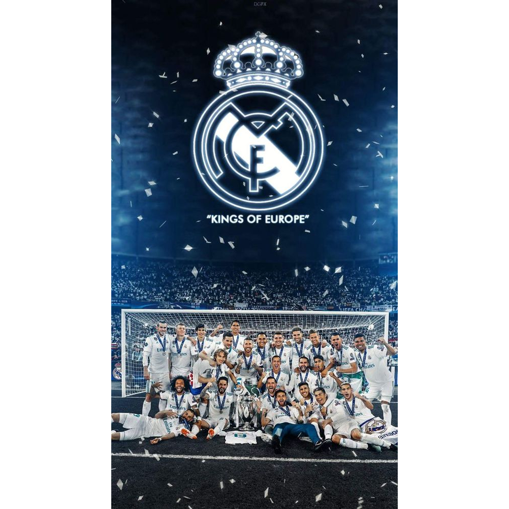 Poster Real Madrid Cực Đẹp, Ảnh Dán Tường Real Madrid, Poster Bóng Đá Có Sẵn Keo Dán - Mới Nhất