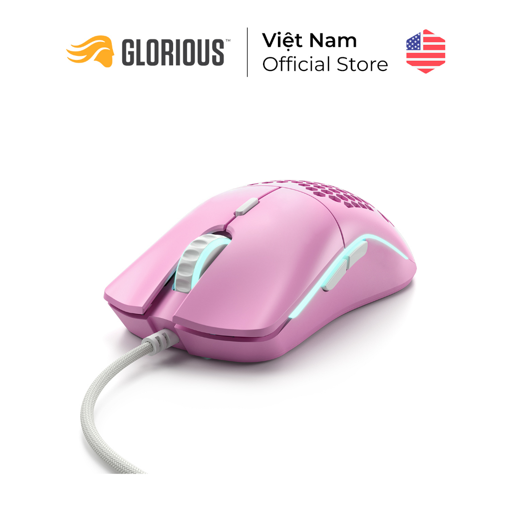 Chuột siêu nhẹ Glorious Model O | Matte Pink (Forge Limited Edition) form đối xứng - Hàng Chính Hãng