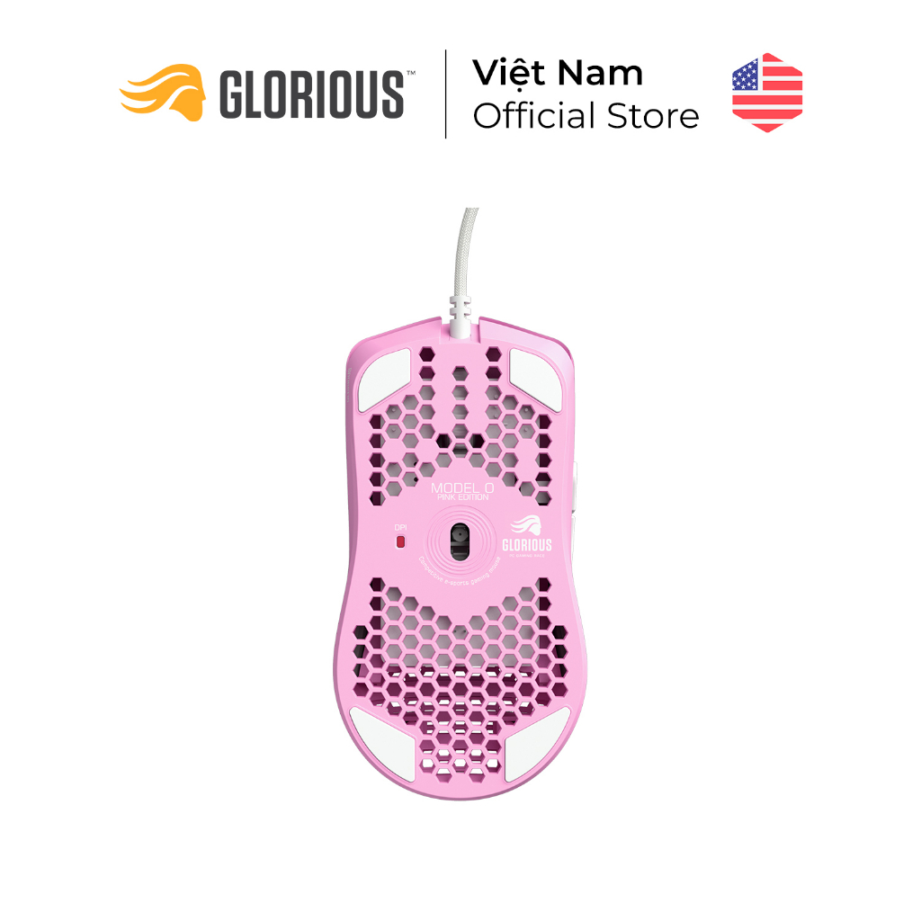 Chuột siêu nhẹ Glorious Model O | Matte Pink (Forge Limited Edition) form đối xứng - Hàng Chính Hãng