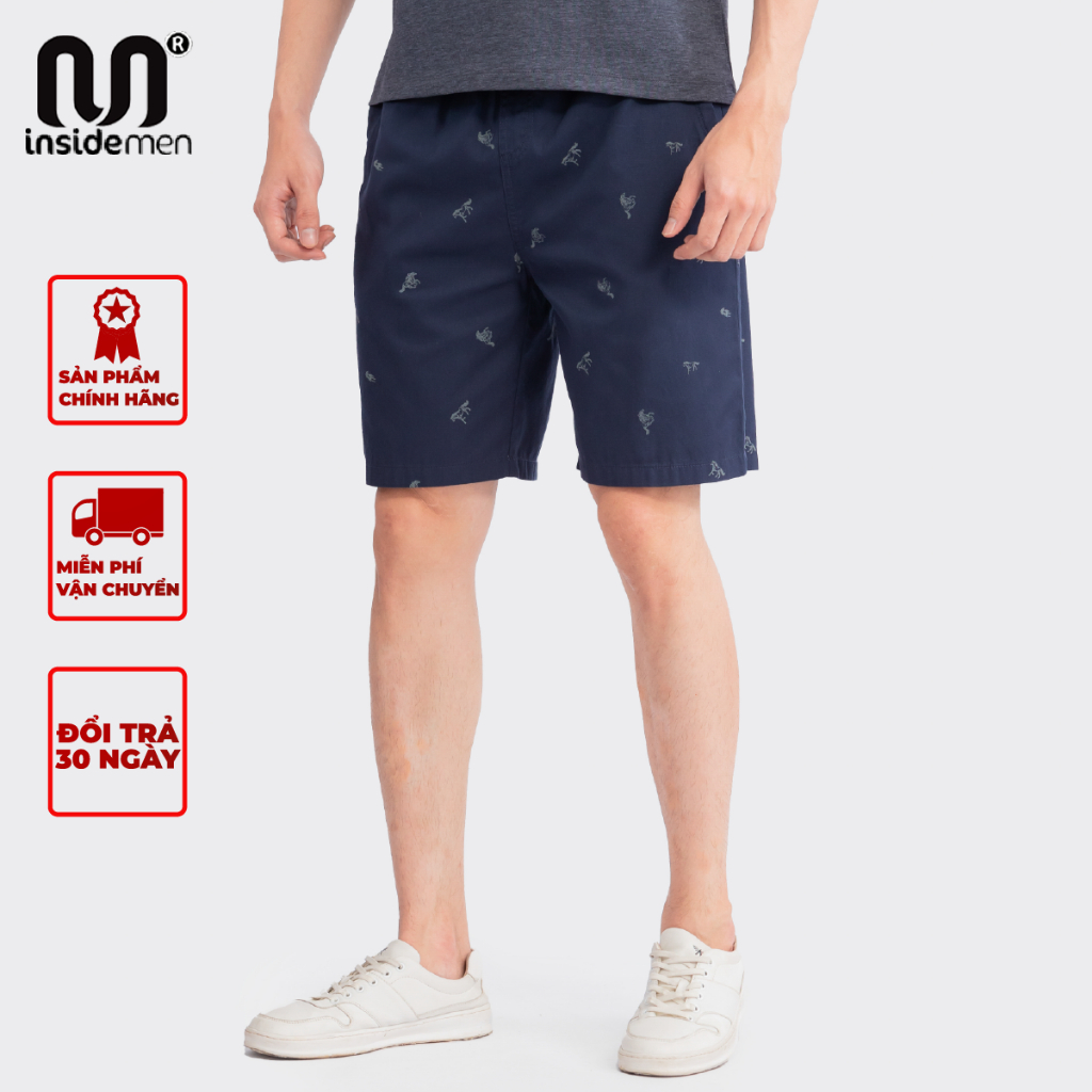 Quần Short Nam Kaki INSIDEMEN Cao Cấp Mặc Thoải Mái 5 Màu Basic Trung Tính Dễ Mặc ISO029S3