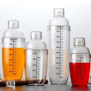 Bình lắc pha chế bình lắc cafe bình shaker cocktail nhựa 350ML - 530ML - 700ML - 1000 ML Có nắp