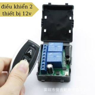 Công tắc điều khiển từ xa rf 10a,12v 2 kênh mạch thu điều khiển rf 2 relay 2 tiếp điểm 10a rf 433 mhz học lệnh 3 chế độ