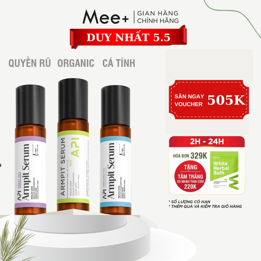 Son nách API, Khử mùi hôi nách API, Lăn khử mùi ngăn tiết mồ hôi 72h 10ml | BigBuy360 - bigbuy360.vn