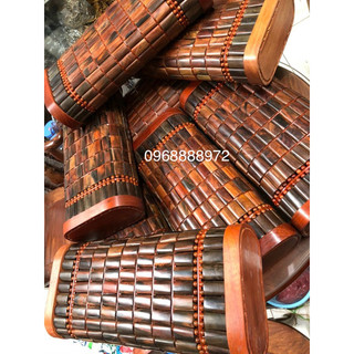Gối gỗ trắc đỏ đen .