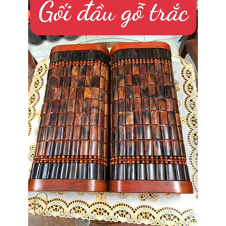 gối gỗ trắc đỏ đen .