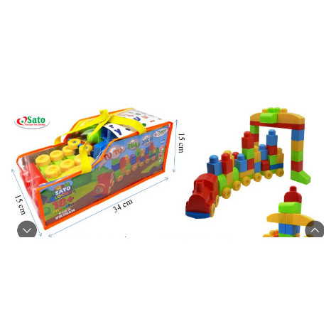 Đoàn tàu tí hon - đoàn tàu hoả - Xếp hình tàu lửa cho bé