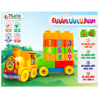 Đoàn tàu tí hon - đoàn tàu hoả - Xếp hình tàu lửa cho bé