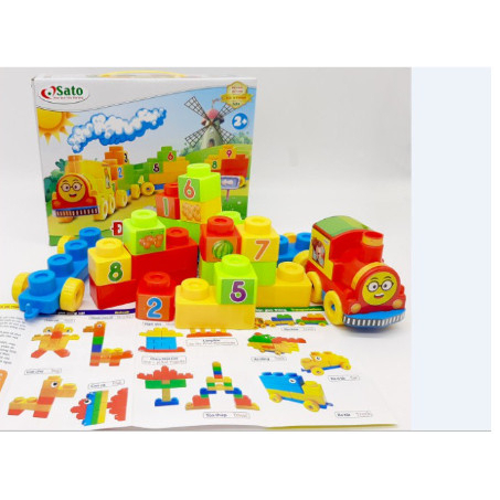 Đoàn tàu tí hon - đoàn tàu hoả - Xếp hình tàu lửa cho bé