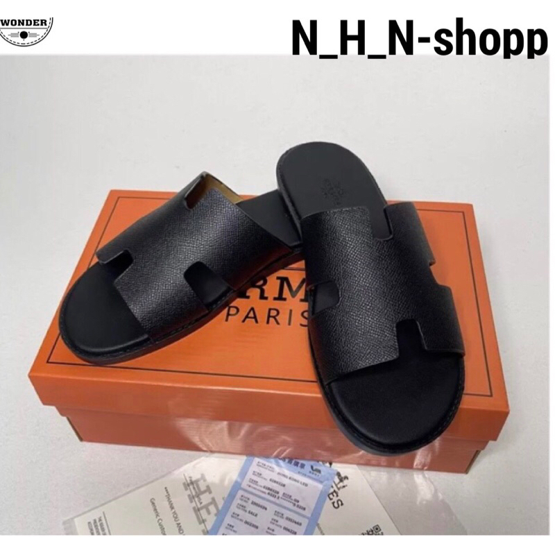 Dép thời trang Quai Ngang Chữ H cực chất, CHAGO HERMES da xịn 100% Full size 38-43.