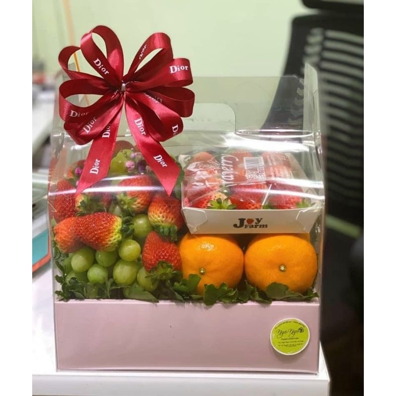 Hộp Mica Quai Xách Đựng Quà Tặng, Trái Cây Sang Xịn