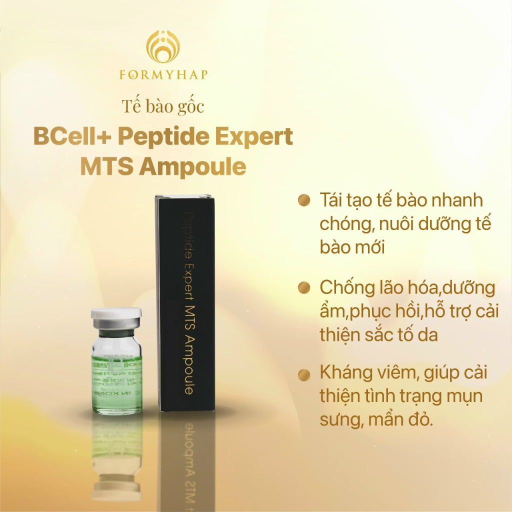 Tế bào gốc nuôi dưỡng,phục hồi và tái tạo dành, căng bóng da Bcell + Peptide Expert MTS Ampoule 7ml