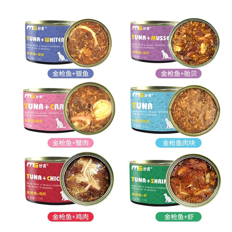 PATE LON 170G NỘI ĐỊA TRUNG CHO MÈO  - 6 VỊ THƠM NGON