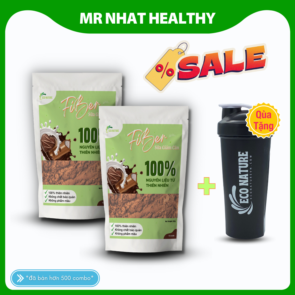 COMBO 2 TÚI Sữa Giảm Cân FIBER-Giảm Cân Khoa Học An Toàn Hiệu Qủa - Mr Nhat Healthy