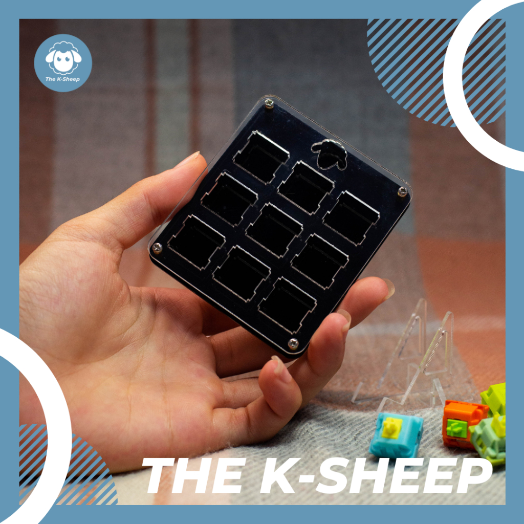 Base Mica Switch Tester Bàn phím cơ | Kệ chưng switch bàn phím ơ bằng Mica | Khung Mica CNC