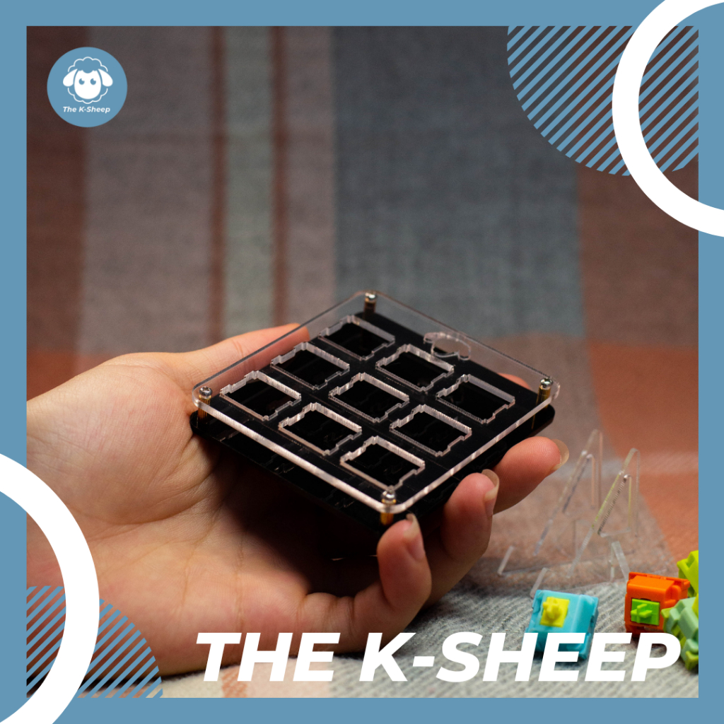 Base Mica Switch Tester Bàn phím cơ | Kệ chưng switch bàn phím ơ bằng Mica | Khung Mica CNC