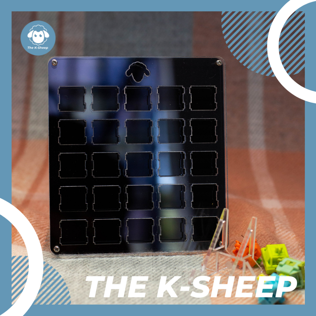 Base Mica Switch Tester Bàn phím cơ | Kệ chưng switch bàn phím ơ bằng Mica | Khung Mica CNC