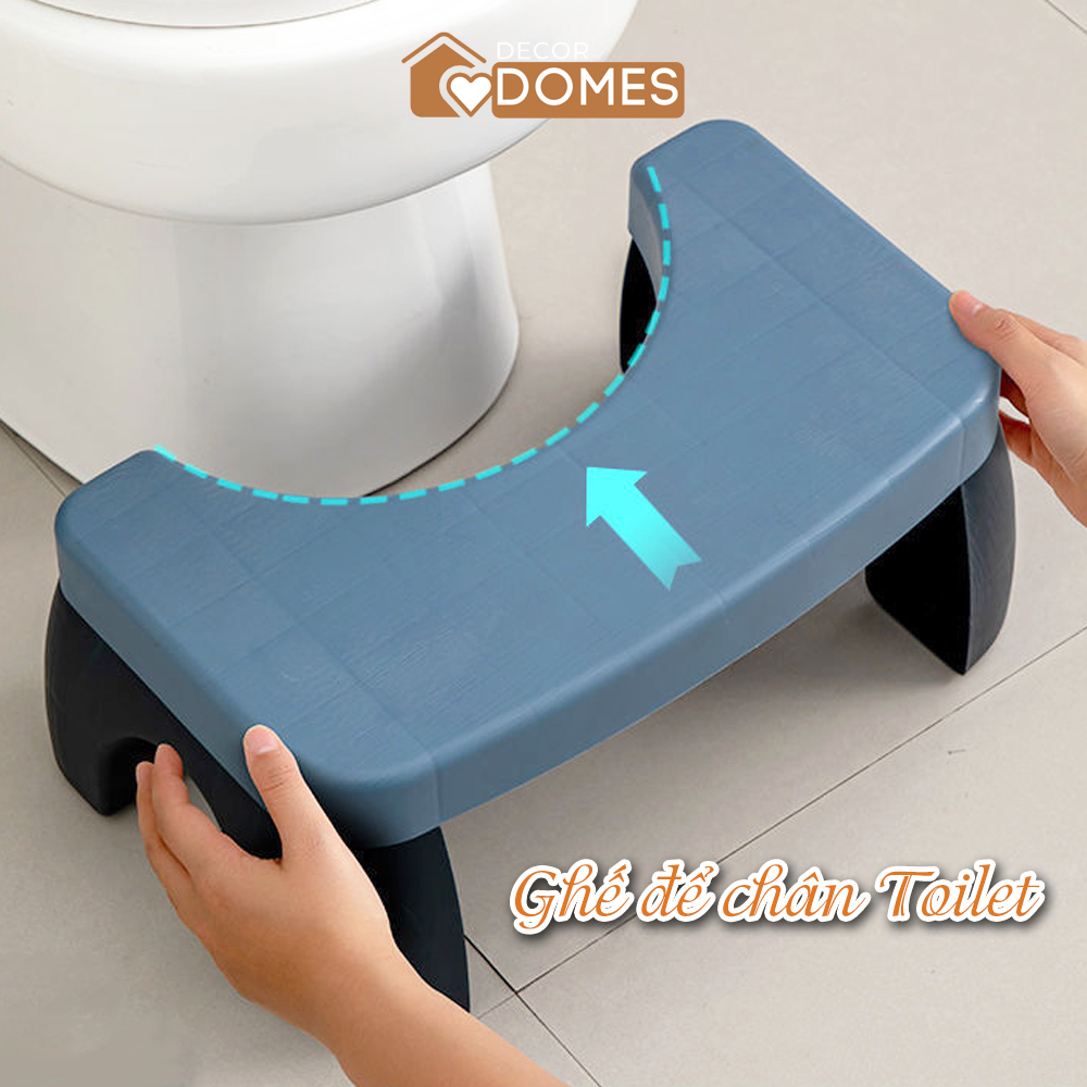 Ghế để chân đi vệ sinh chất liệu nhựa PP chịu lực lớn tiện dụng cho người lớn và trẻ em chống táo bón