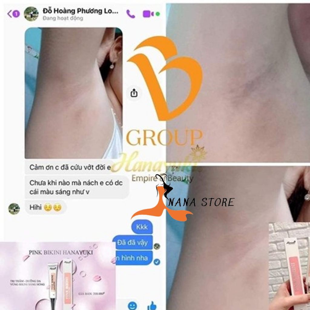 Combo Kem Làm Hồng Nhũ Hoa, Bikini, Môi Và Dưỡng Nhũ HANAYUKI