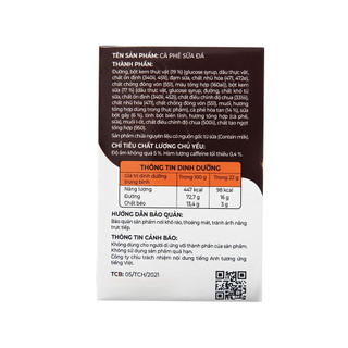 Cà phê sữa đá hoà tan The Coffee House (Hộp 10 gói x 22g)