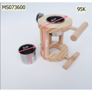 Cóng khay gỗ đôi cho vẹt,chim,soc,cu gáy