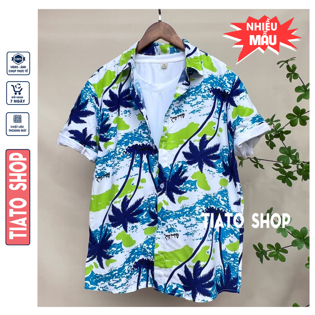 [ẢNH SHOP CHỤP] Sơ mi nhóm, áo hoa quả pijamas đi biển hawaii nam nữ, chụp kỷ yếu Giá Rẻ Hôm Nay