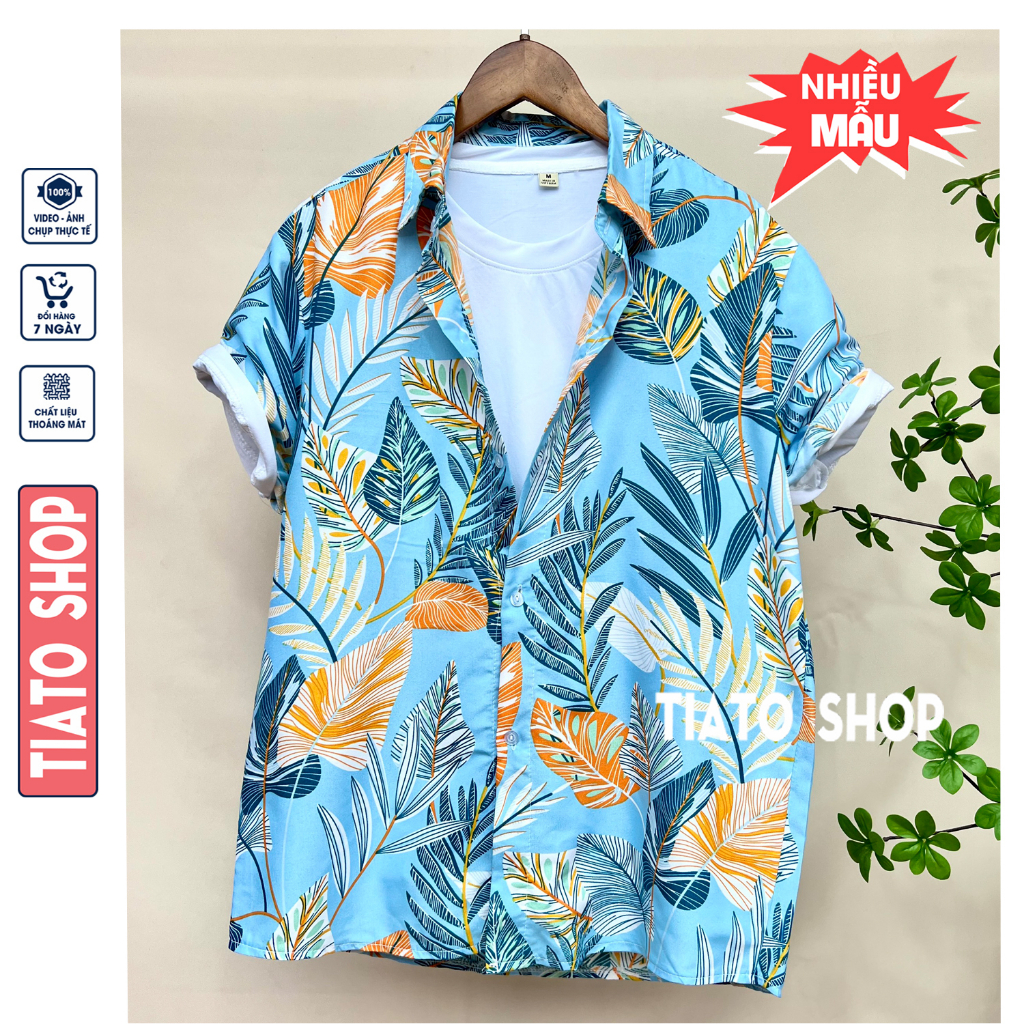 [ẢNH SHOP CHỤP] Sơ mi nhóm, áo hoa quả pijamas đi biển hawaii nam nữ, chụp kỷ yếu Giá Rẻ Hôm Nay