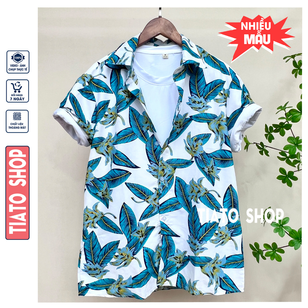 [ẢNH SHOP CHỤP] Sơ mi nhóm, áo hoa quả pijamas đi biển hawaii nam nữ, chụp kỷ yếu Giá Rẻ Hôm Nay