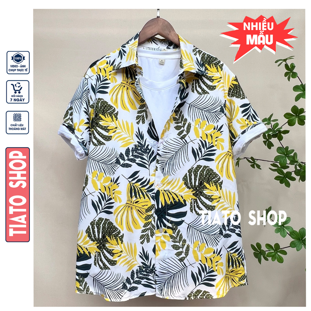 [ẢNH SHOP CHỤP] Sơ mi nhóm, áo hoa quả pijamas đi biển hawaii nam nữ, chụp kỷ yếu Giá Rẻ Hôm Nay