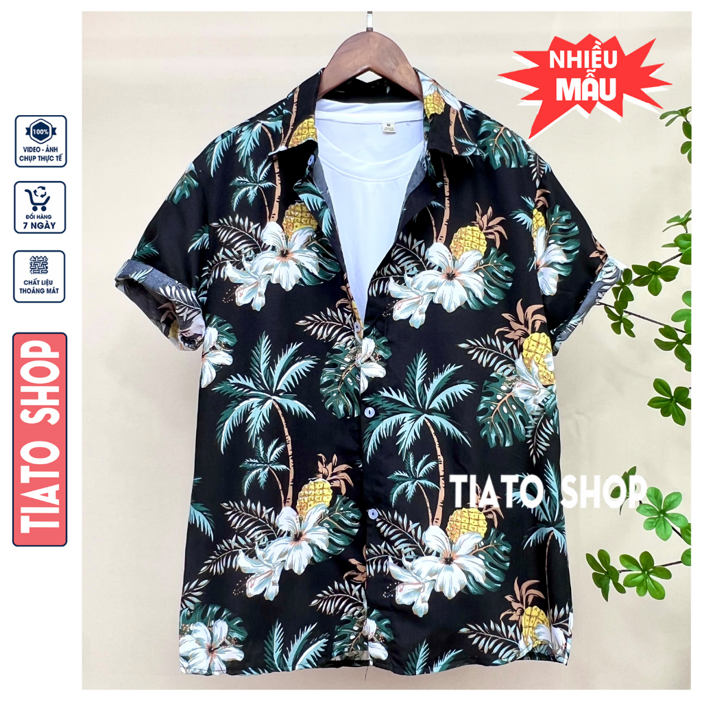 [ẢNH SHOP CHỤP] Sơ mi nhóm, áo hoa quả pijamas đi biển hawaii nam nữ, chụp kỷ yếu Giá Rẻ Hôm Nay