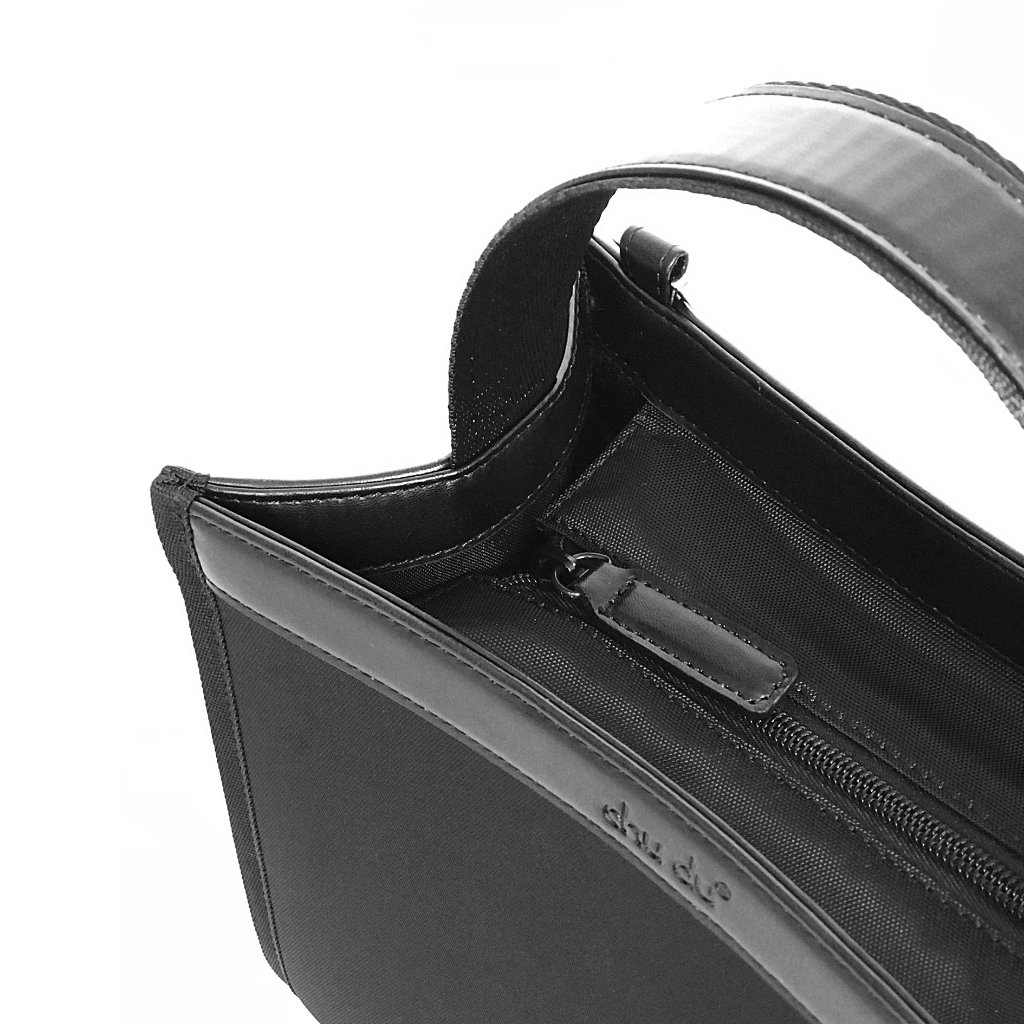 Túi Daily Canvas Quai Da Thời Trang Nam Nữ Chu Du - Màu Đen - Size Trung