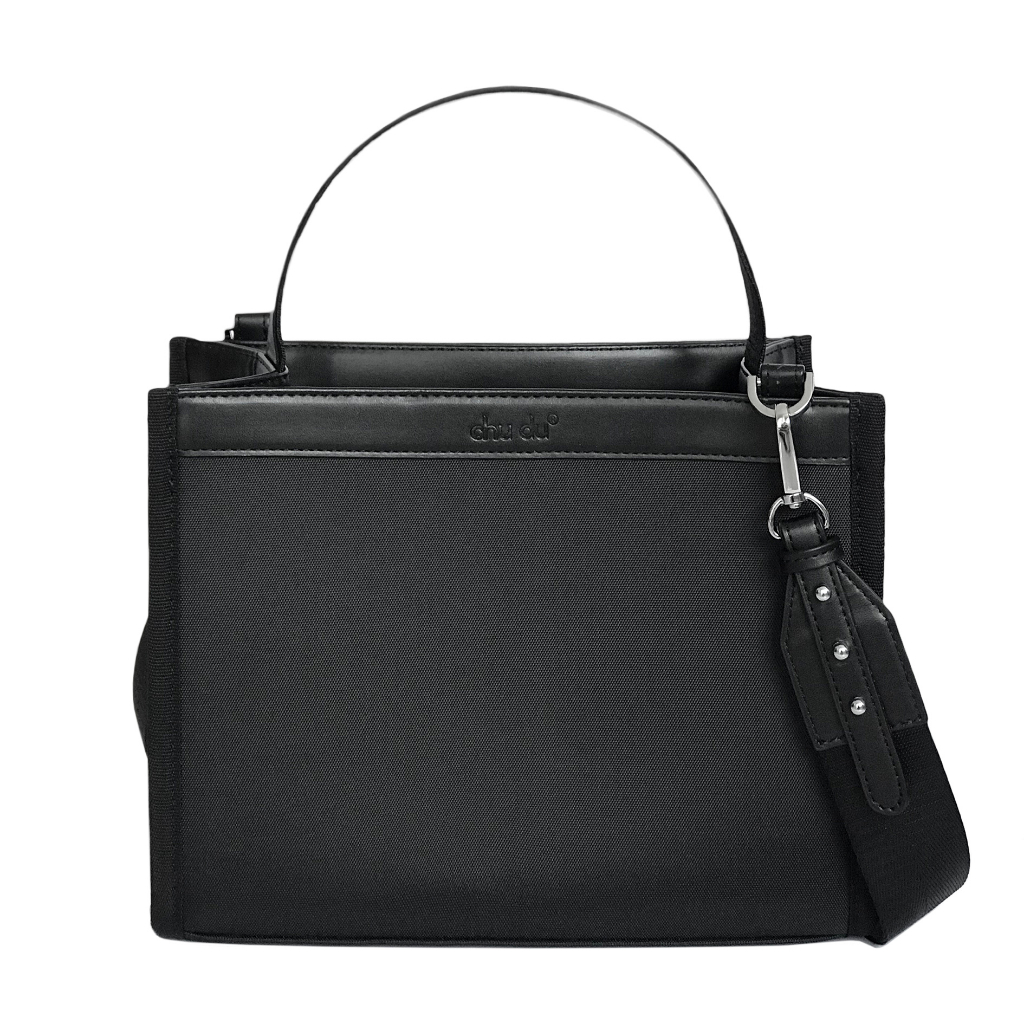 Túi Daily Canvas Quai Da Thời Trang Nam Nữ Chu Du - Màu Đen - Size Trung