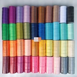 Ruy băng vải lụa bản 4cm lốc 5 cuộn làm nơ, handmade