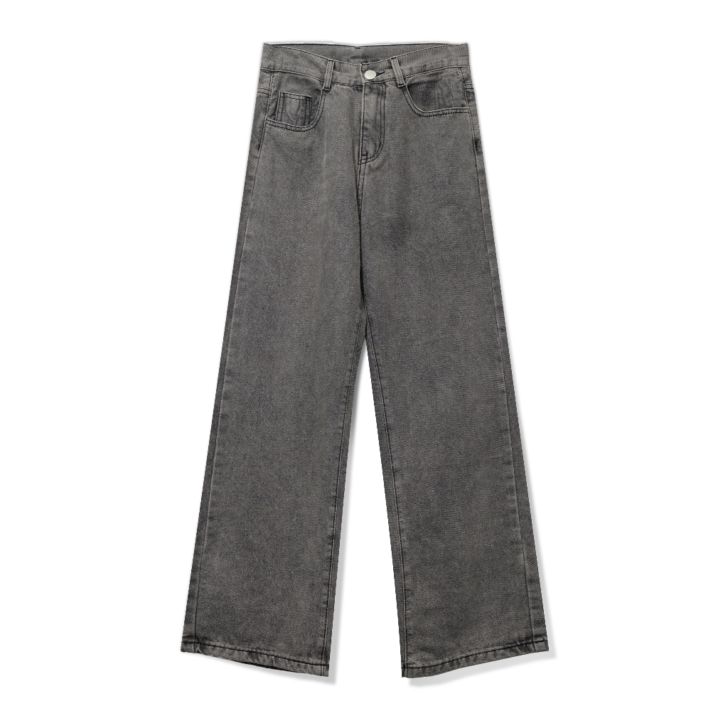 KIẾM LÀ MỐT JUDAS - quần jeans nam dài ống rộng màu xám