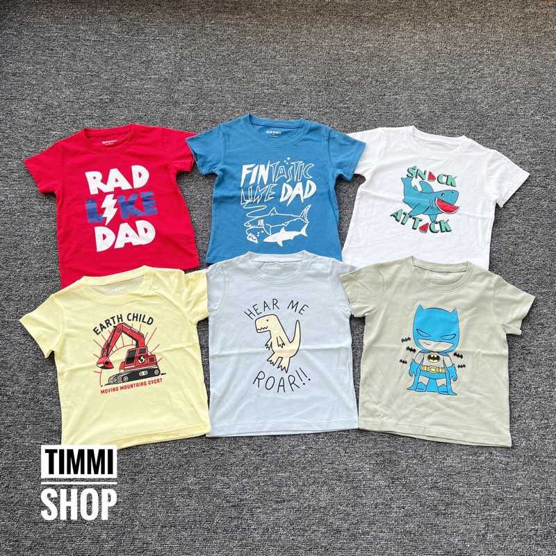 Áo Thun Cộc Tay Bé Trai Cotton Hãng Oldnavy Dư Xịn Áo Phông Bé Trai Mềm Mát Cho Bé 1-6 Tuổi ( link 2)