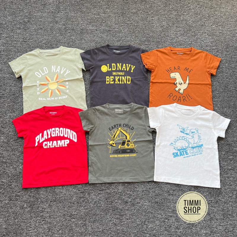 Áo Phông Cộc Tay Bé Trai Oldnavy Dư Xịn Áo Thun Cotton Mềm Mát Cộc Tay 1-5 tuổiri ko
