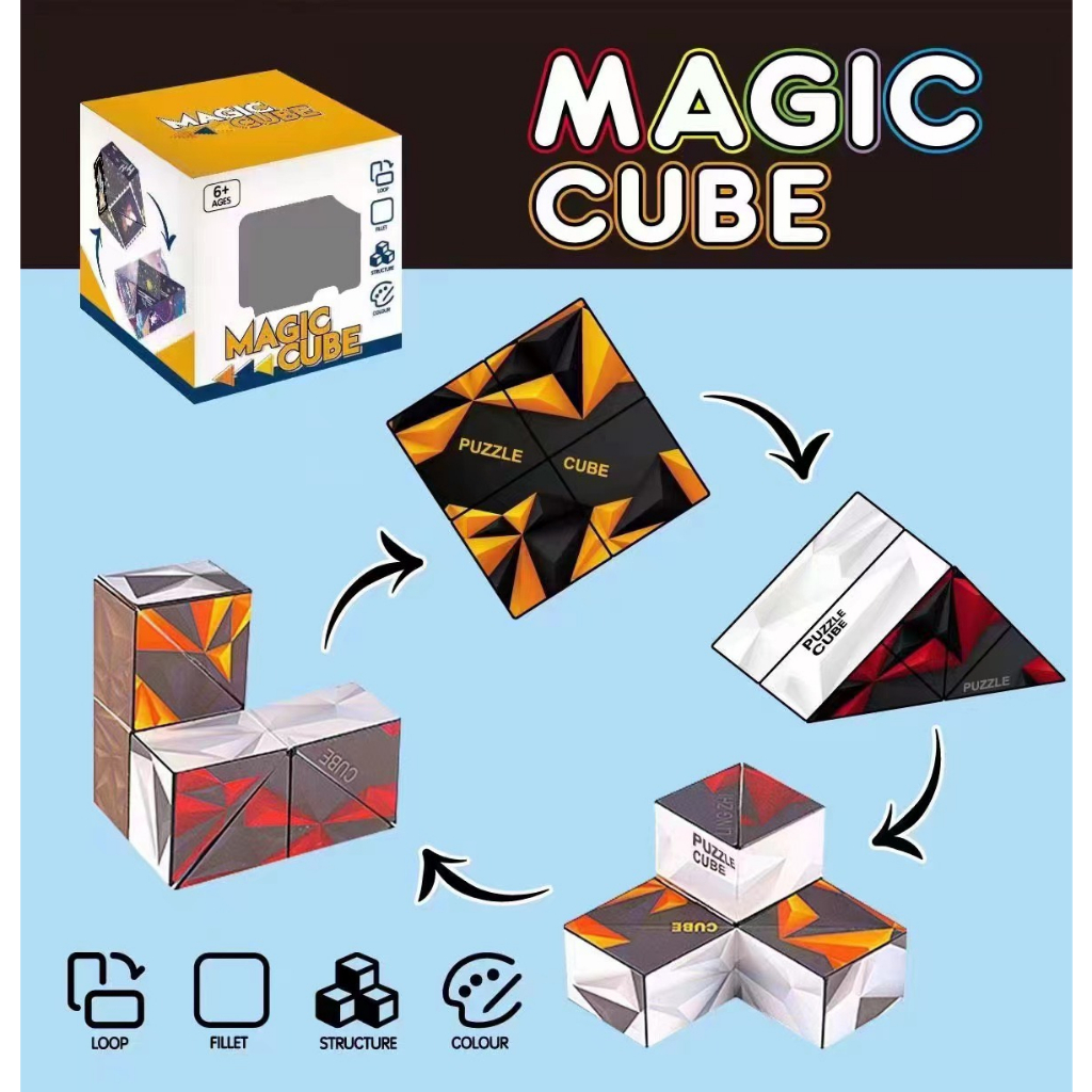 Đồ Chơi Khối Rubik 3D Thay Đổi Hình Dạng Độc Đáo Cho Trẻ Em