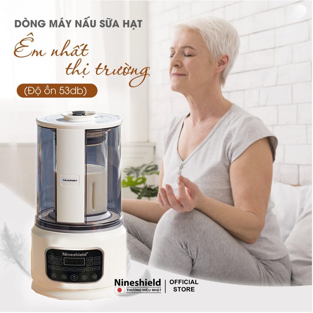 Máy làm sữa hạt NINESHIELD KB506 đa năng với 15 chức năng nấu thông minh - Hàng chính hãng